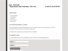 Tablet Screenshot of kfz-marcus-pankratz.de
